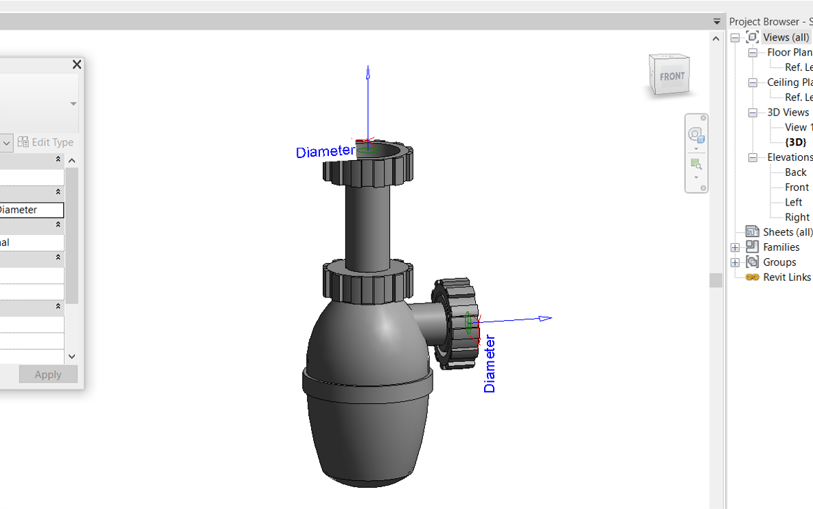 Revit mep BIM modelado sifon desague | Curso Revit MEP